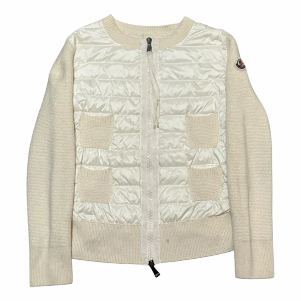 Moncler Stickad Kofta Med Vadderad Panel