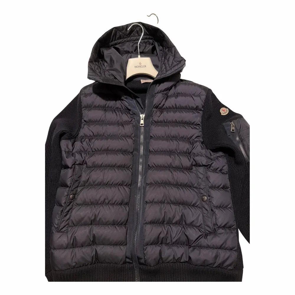 Moncler Hooded Down Knit Jacket