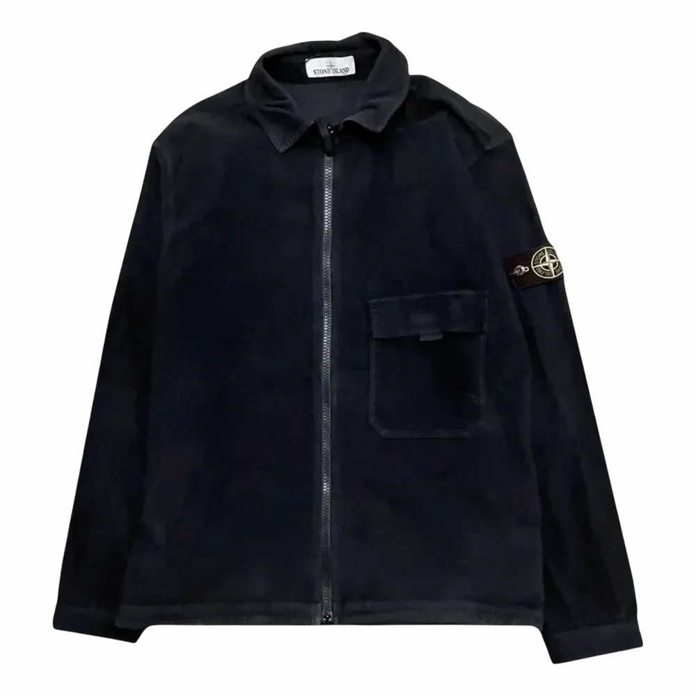 STONE ISLAND Garment Dyed Zip Overshirt