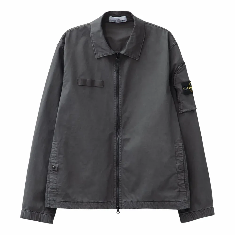 STONE ISLAND Garment Dyed Zip Overshirt