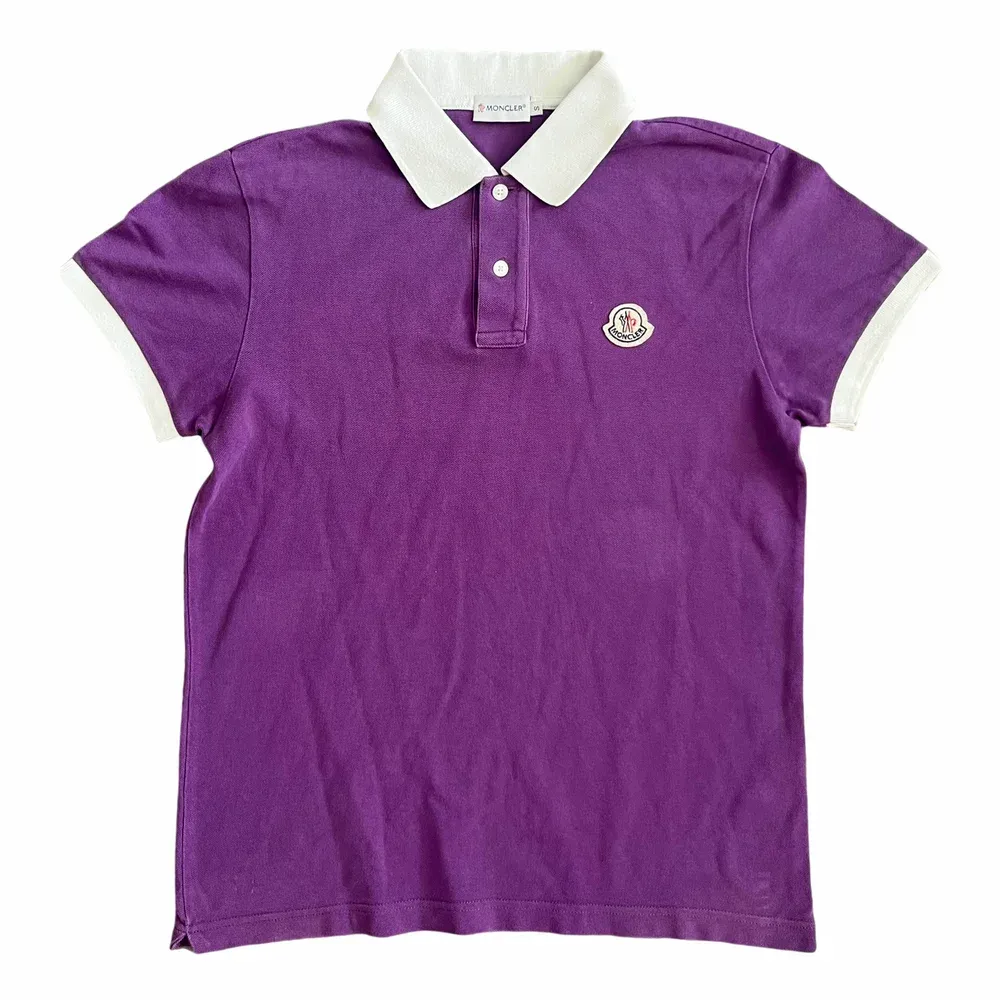 MONCLER Striped Trim Polo Shirt