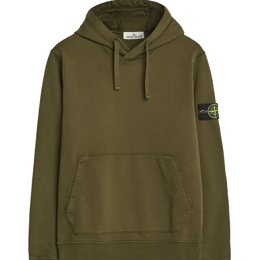 STONE ISLAND Garment Dyed Fleece Hoodie