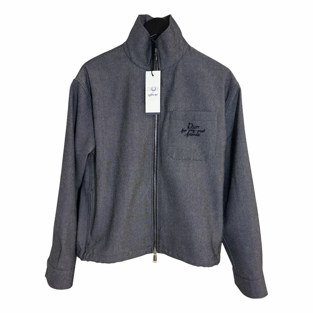 DIOR Zipped Shirt with Ribbon Embroidery